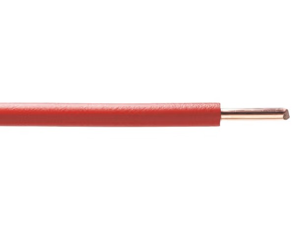 Fil électrique rigide H07VU 1.5² rouge - Couronne de 100m