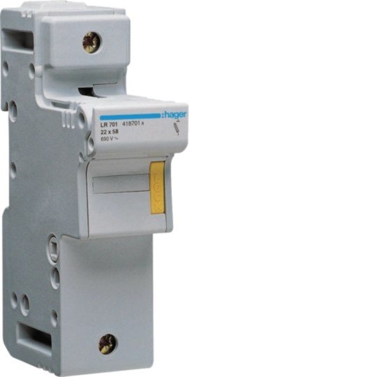 Porte fusible 1P 125A 690V L58 2M  Hager LR701