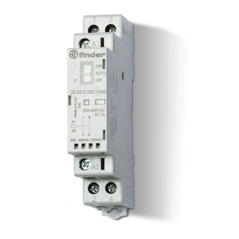 CONTACTEUR MODULAIRE 2NC 25A 230V AC/DC FINDER 223202304440