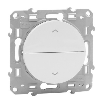 SCHNEIDER ODACE BOUTON POUSSOIR VOLETS ROULANTS BLANC