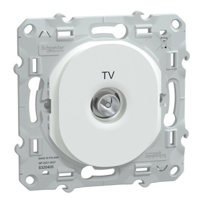 SCHNEIDER ODACE OVALIS PRISE TV BLANC