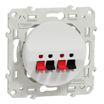 SCHNEIDER Odace Prise haut-parleur blanc