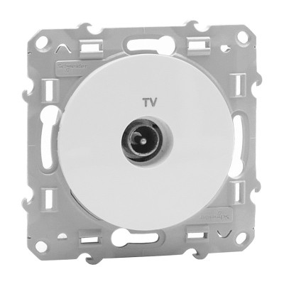 SCHNEIDER Odace Prise TV blanc