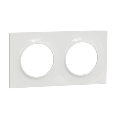 SCHNEIDER Odace Styl Plaque double blanc