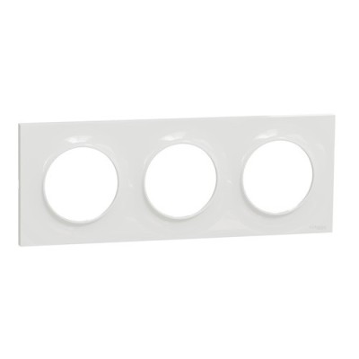 SCHNEIDER Odace Styl Plaque triple blanc