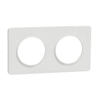 SCHNEIDER ODACE TOUCH PLAQUE DOUBLE BLANC
