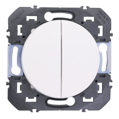 LEGRAND Dooxie Interrupteur double va et vient blanc - 600002