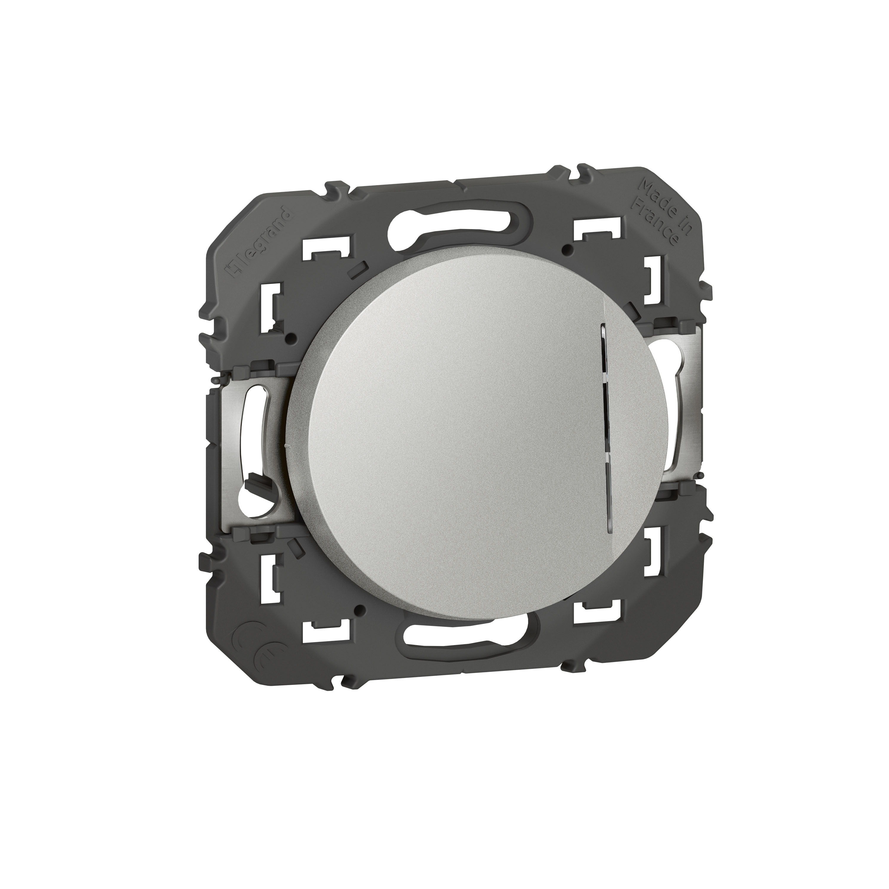 LEGRAND Dooxie Interrupteur va et vient lumineux aluminium - 600011