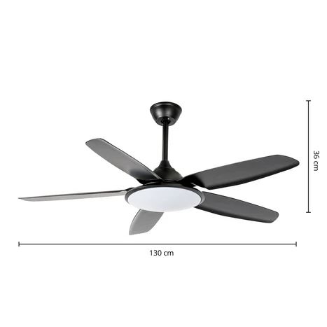 Ventilateur de plafond LED Lucande Divian, noir, courant continu, silencieux 2