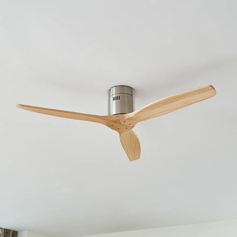 Ventilateur de plafond Lucande Vindur, nickel, DC, silencieux