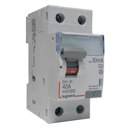 Interrupteur différentiel 2P 40A A 30mA - LEGRAND 411555