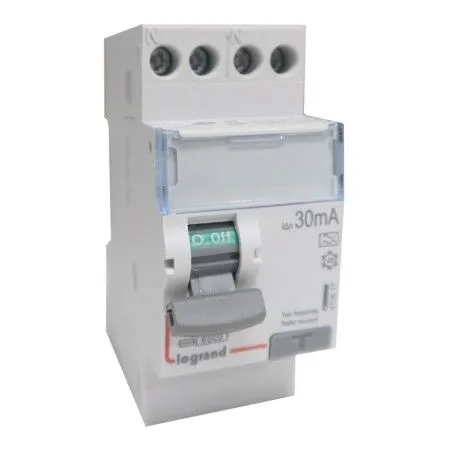 Interrupteur différentiel 2P 40A A 30mA - LEGRAND 411617