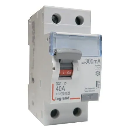 Interrupteur différentiel 2P 40A AC 300mA - LEGRAND 411525