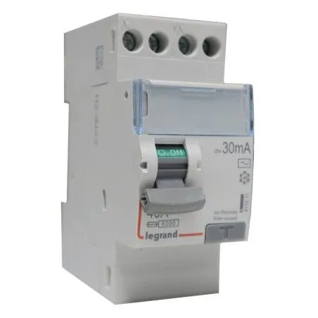 Interrupteur différentiel 2P 40A AC 30mA - LEGRAND 411611
