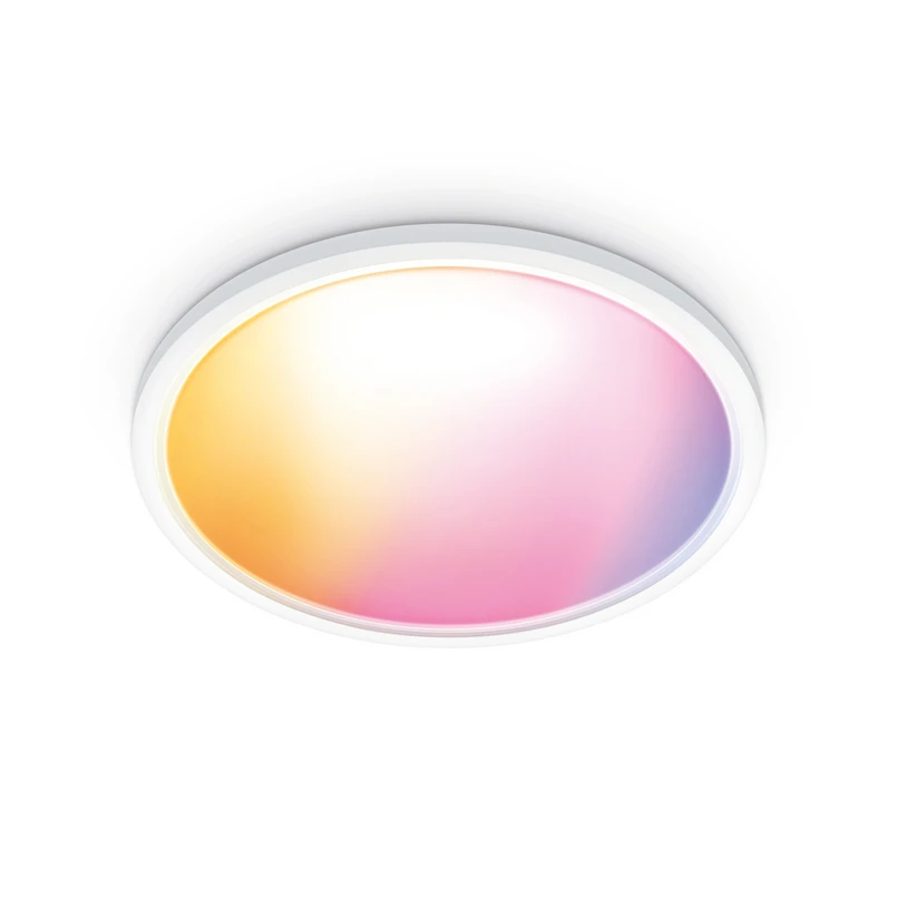 Plafonnier LED WiZ SuperSlim RGBW Ø42cm blanc