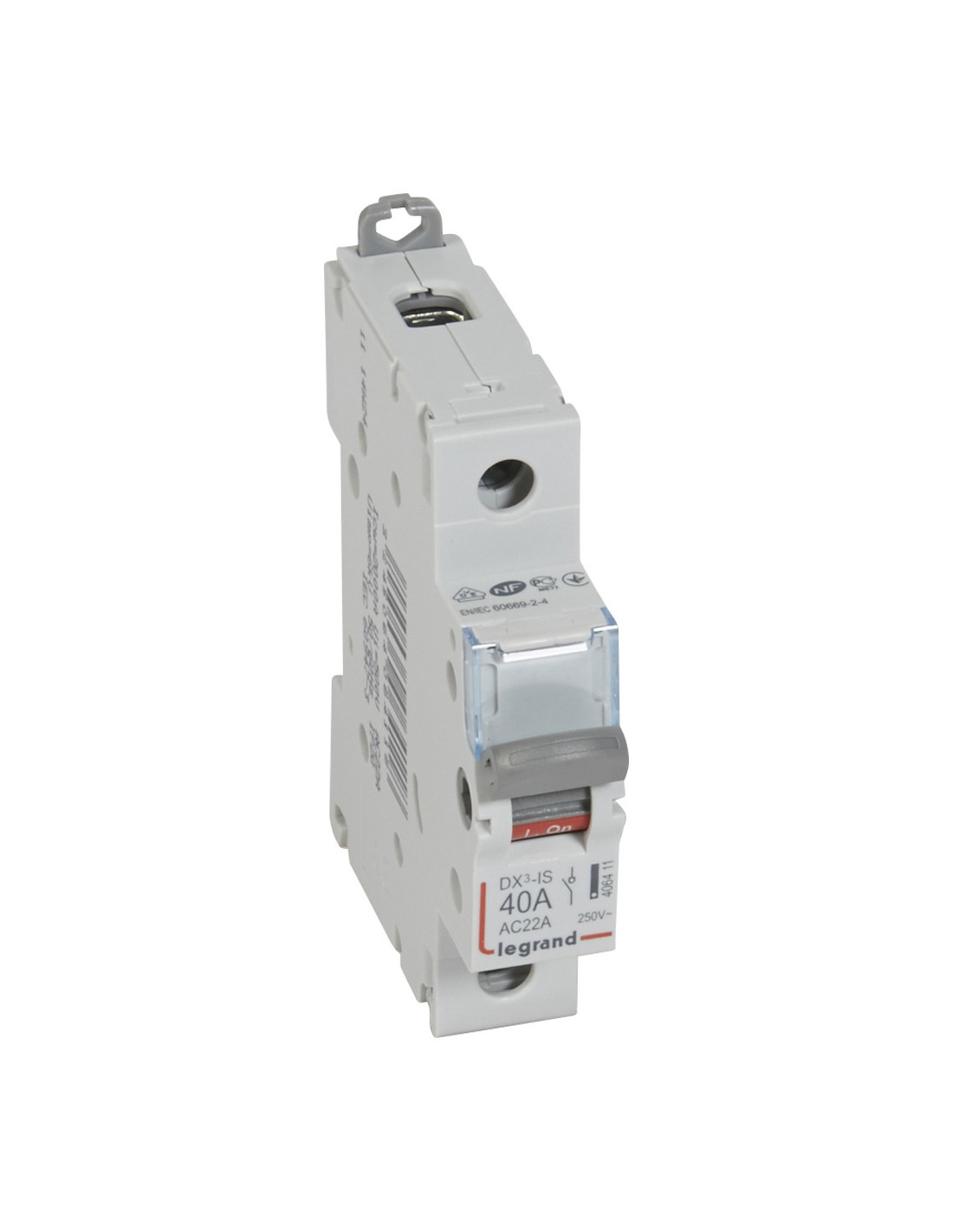  Interrupteur sectionneur DX³-IS 1P 250V 40A 1 module  FC LEGRAND 406411