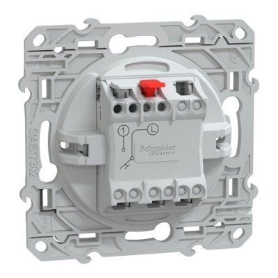 Schneider  Ovalis  bouton poussoir à fermeture  10A Blanc 2