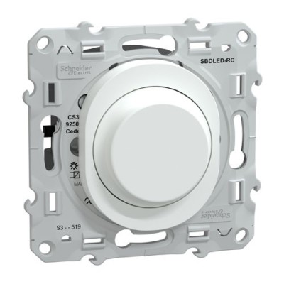 Schneider  Ovalis  Variateur de lumière universel  2/3 fils - Blanc