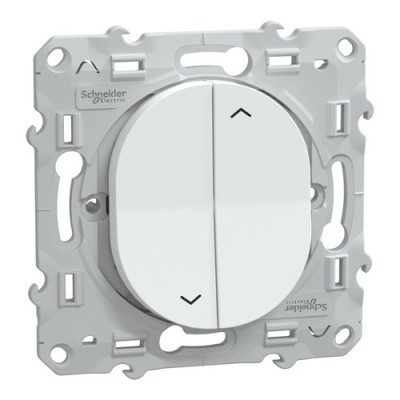 Schneider  Ovalis - interrupteur 2 boutons pour volet roulan  6AX -Blanc