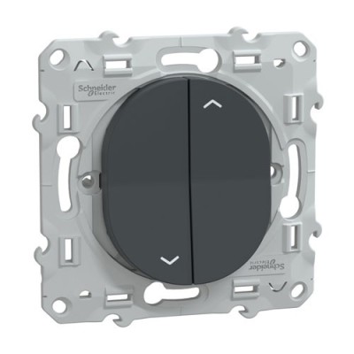 Schneider  Ovalis interrupteur 2 boutons pour volet roulant  6AX -Anthracite