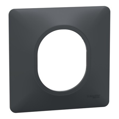 Schneider - Ovalis - Plaque de finition - 1 poste Anthracite