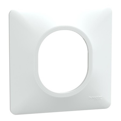 Schneider - Ovalis - Plaque de finition - 1 poste Blanc