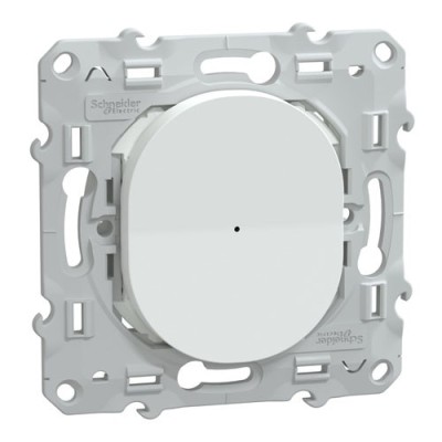 Schneider - Wiser Ovalis - bouton poussoir - 10A - zigbee - Blanc