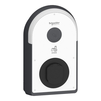Schneider - EVlink Pro AC - Borne de recharge 22kW triphasée - 1 prise T2S - Différentiel type A – RDC-DD 6 Ma