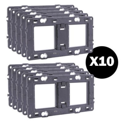 Legrand Céliane - Support pour fixation à vis Batibox - Montage horiz/vert - Pour 2 postes - 4/5 mod