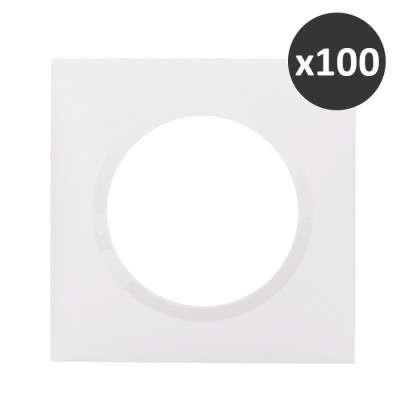Legrand - Lot de 100 plaques carrée dooxie 1 poste finition blanc
