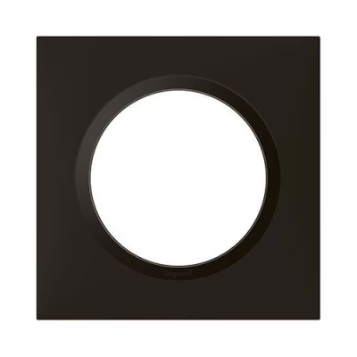 Legrand - Plaque carrée Dooxie - 1 poste - finition noir effet velours