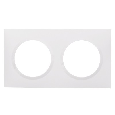 Legrand - Plaque carrée dooxie 2 postes finition blanc