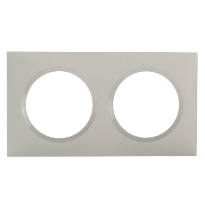 Legrand - Plaque carrée dooxie 2 postes finition plume