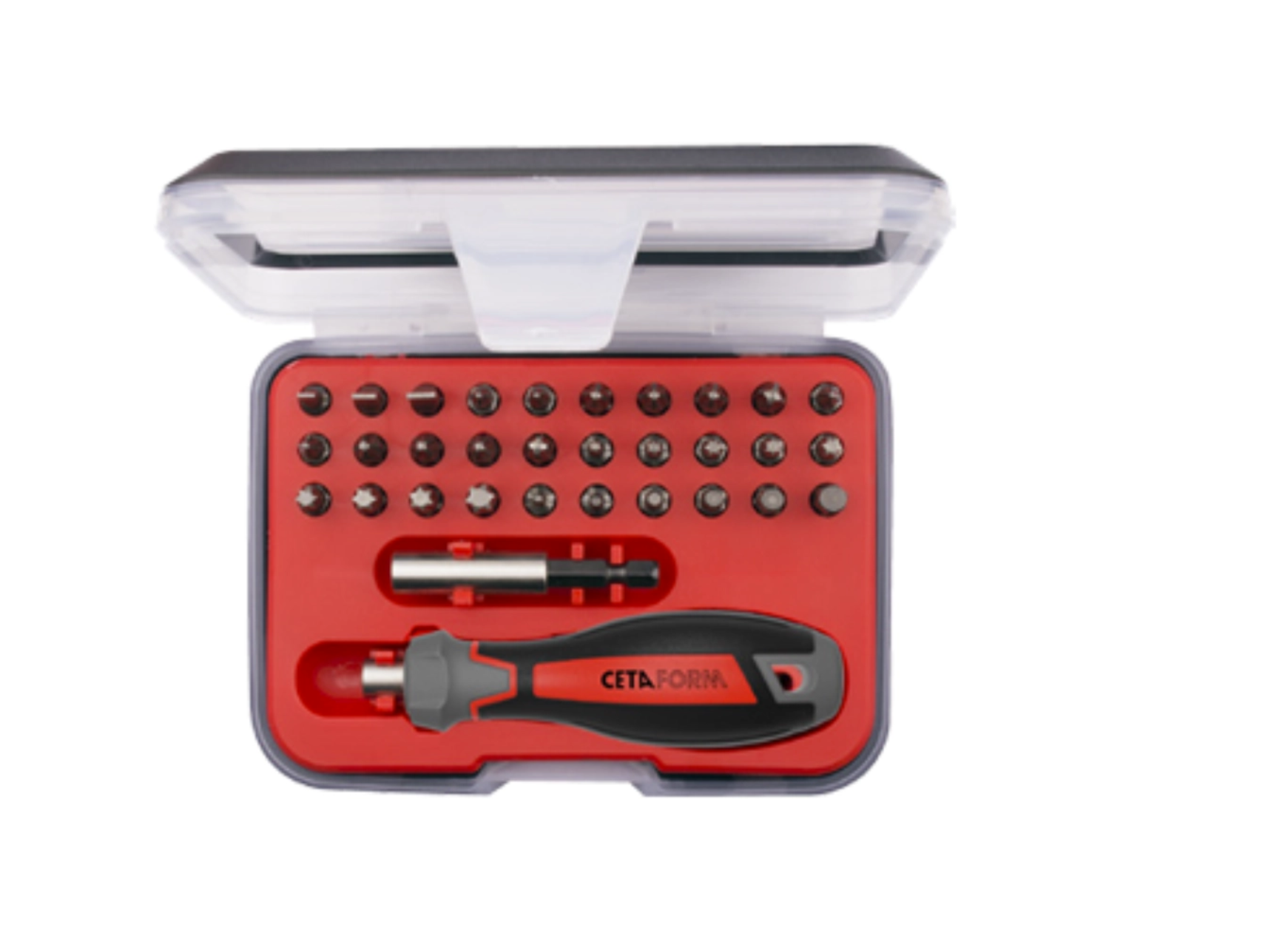 Coffret 32 embouts de vissage avec porte-embouts et tournevis Cetaform CB/ST32