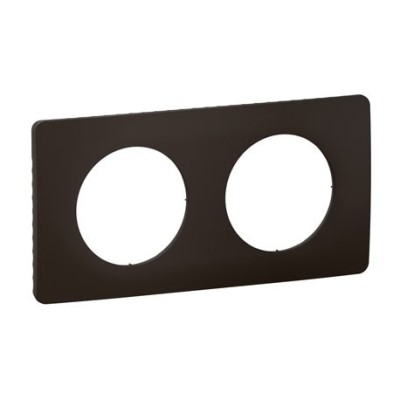 Plaque de finition Noir Mat- 2 postes  Céliane Legrand