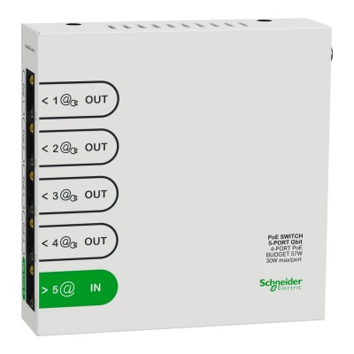 Schneider Rési9 - Switch Ethernet 5 ports, 4 ports 1Gbit POE 30W