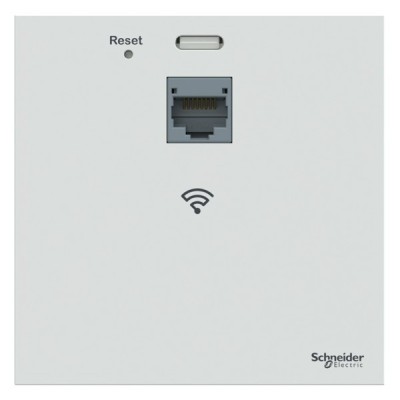 Schneider Resi9 Connect - Prise RJ45 point accès wifi bibande POE - wifi 4-5-6 -1gbit - Blanc