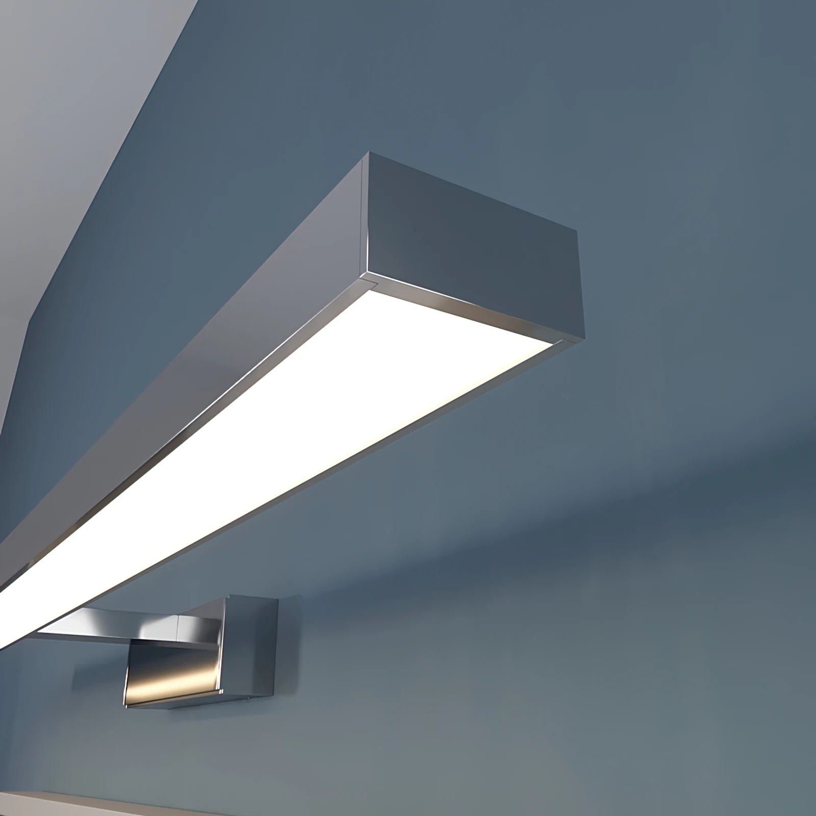 Applique pour miroir LED Lindby Jukka, 90 cm, chrome, métal, IP44 2