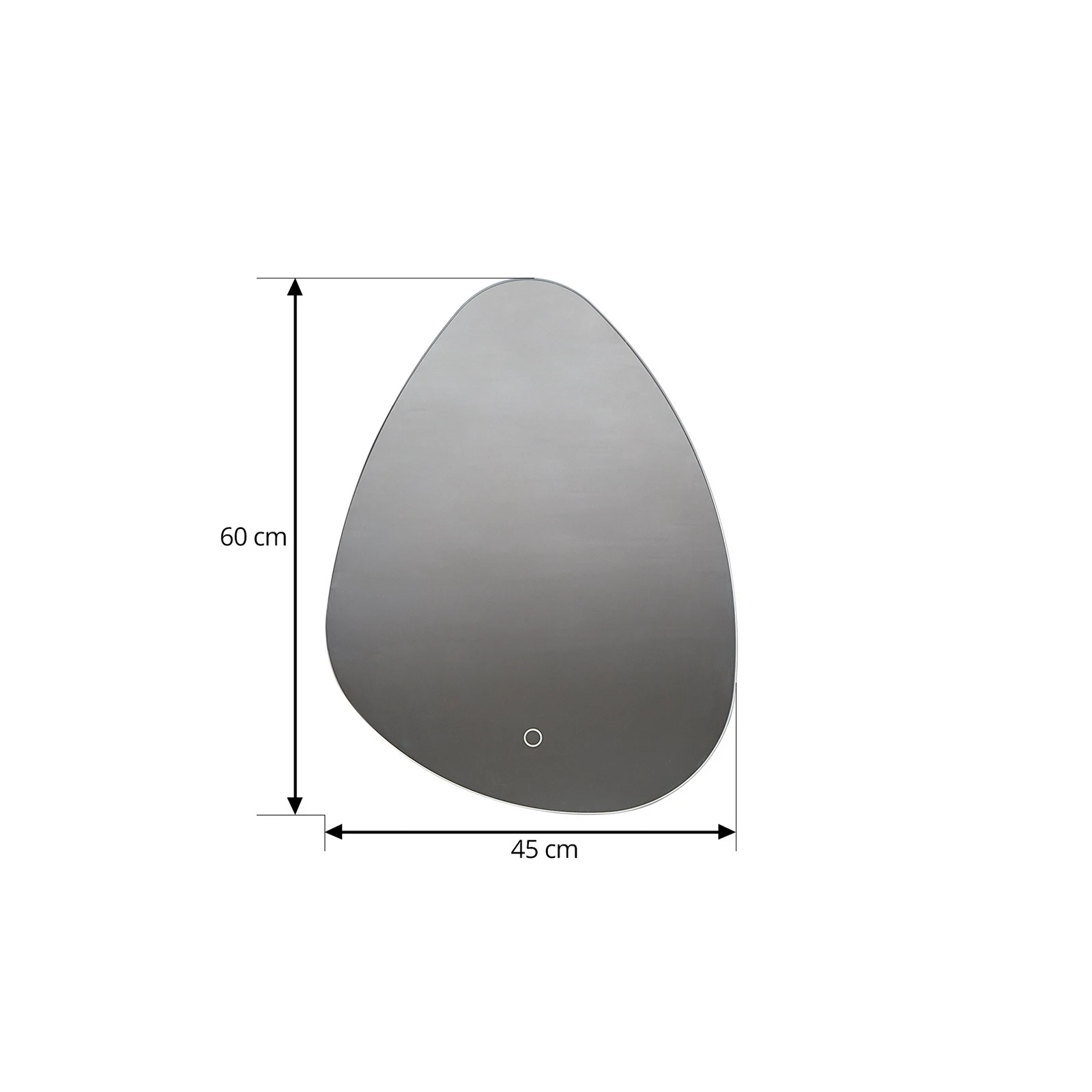 Lucande miroir LED Celestiel, en forme de goutte, CCT, 60 cm 2