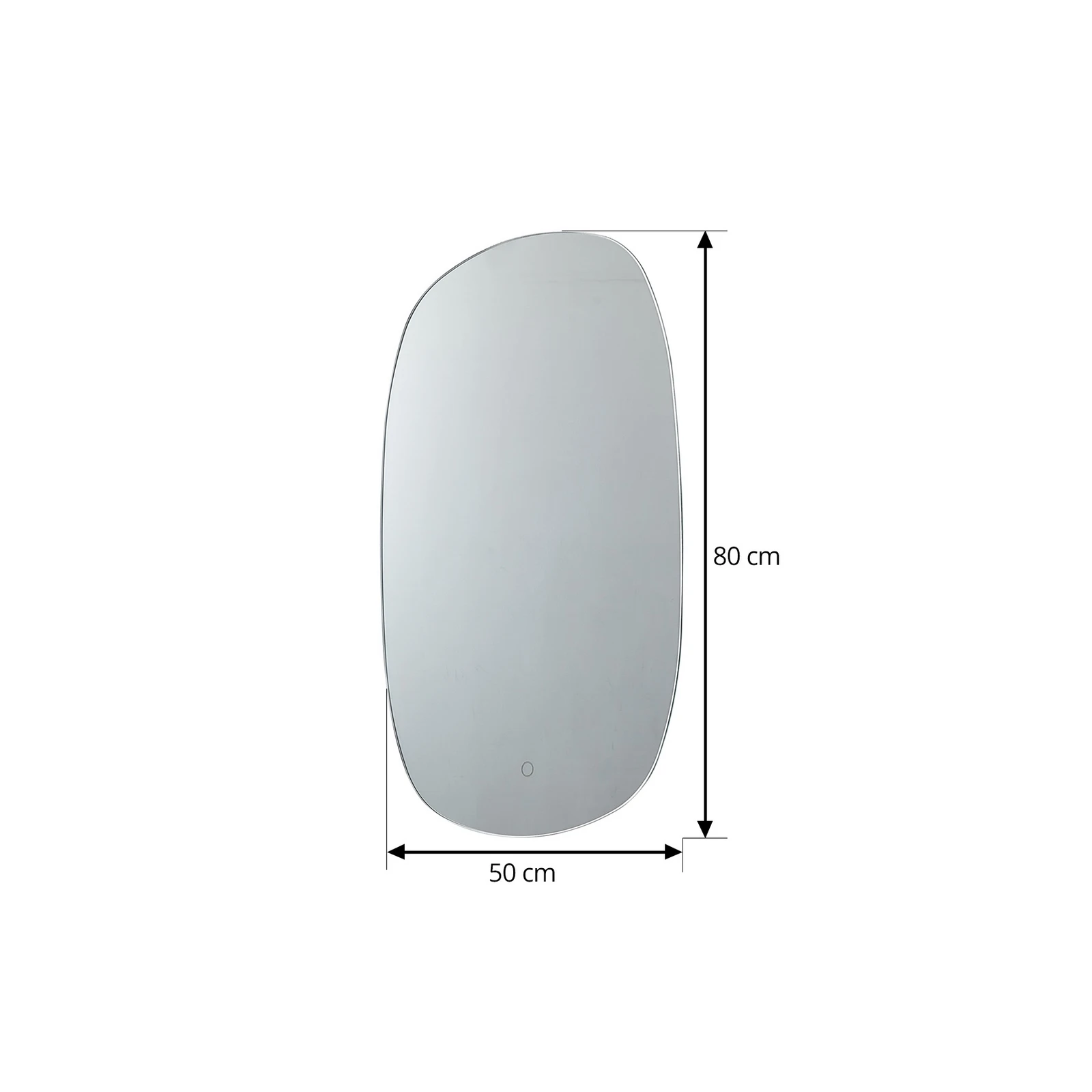 Lucande miroir LED Celestiel, ovale, chauffant, CCT, 80 cm 2