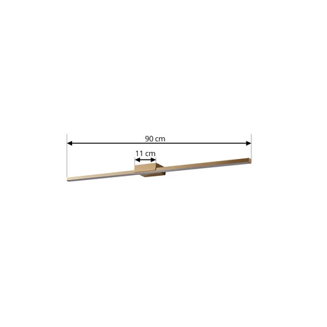 Lucande, applique pour miroir LED Kivana, cuivre, métal, 90 cm, IP44 3