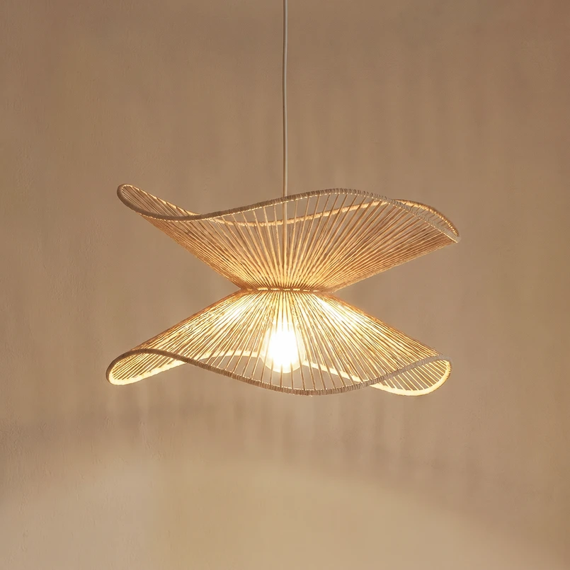 Lindby suspension Valdorin, beige, papier, Ø 40 cm, E27