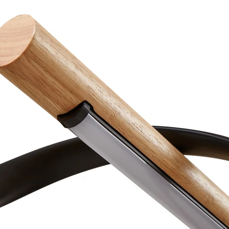 Suspension LED Lindby Spiraali, noir, bois, longueur 95 cm 2