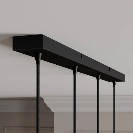 Suspension Lindby Kourtney, à 4 lampes, noir/gris, verre, E27 3