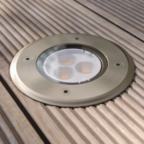 Lucande luminaire encastré dans le sol LED Ava, Ø 12 cm, rond, IP67 2
