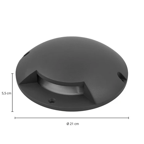 Projecteur de sol LED Lindby Cormac, 1 lampe, Ø21cm, IP67 2