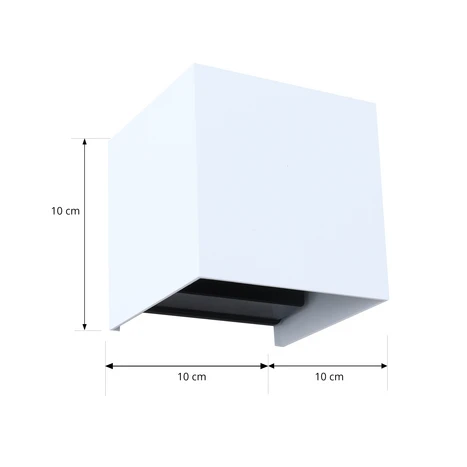 Applique d'extérieur LED Lindby Smart « Dara », 10 cm, blanche, CCT Tuya 3