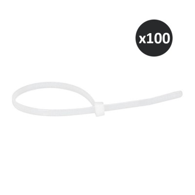 Legrand - 100 Colliers Colring incolores à  denture intérieure 3.5 x 280mm- Réf : 032039