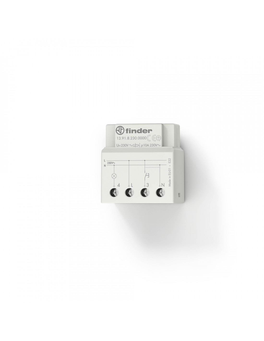 Télérupteur électronique ou temporisé 1NO 10A 230V AC silencieux FINDER 139182300000PAS