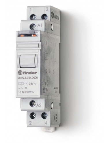 Télérupteur modulaire 2NO 16A 230V AC FINDER 202282300000PAS